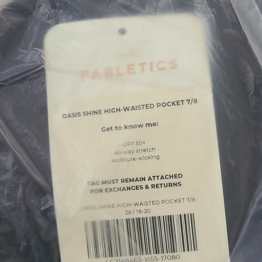 Fabletics Oasis High Shine 7/8 Leggings in Navy 🆕 - Picture 6 of 7